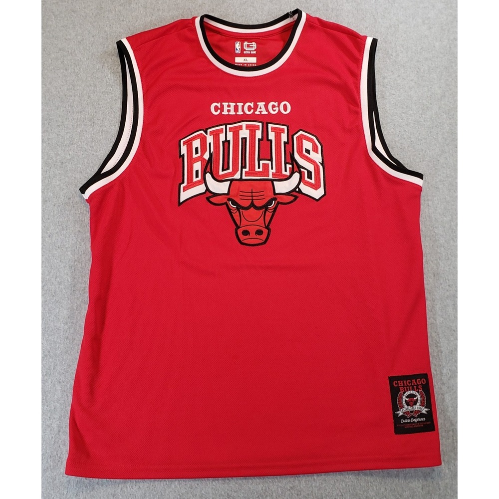 Chicago Bulls Jersey Eastern Conf Mens XL Red NBA Basketball Tank Ultra Game